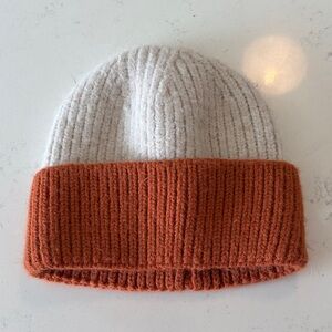 Urban Outfitters Kids Beanie - Cream and Brown